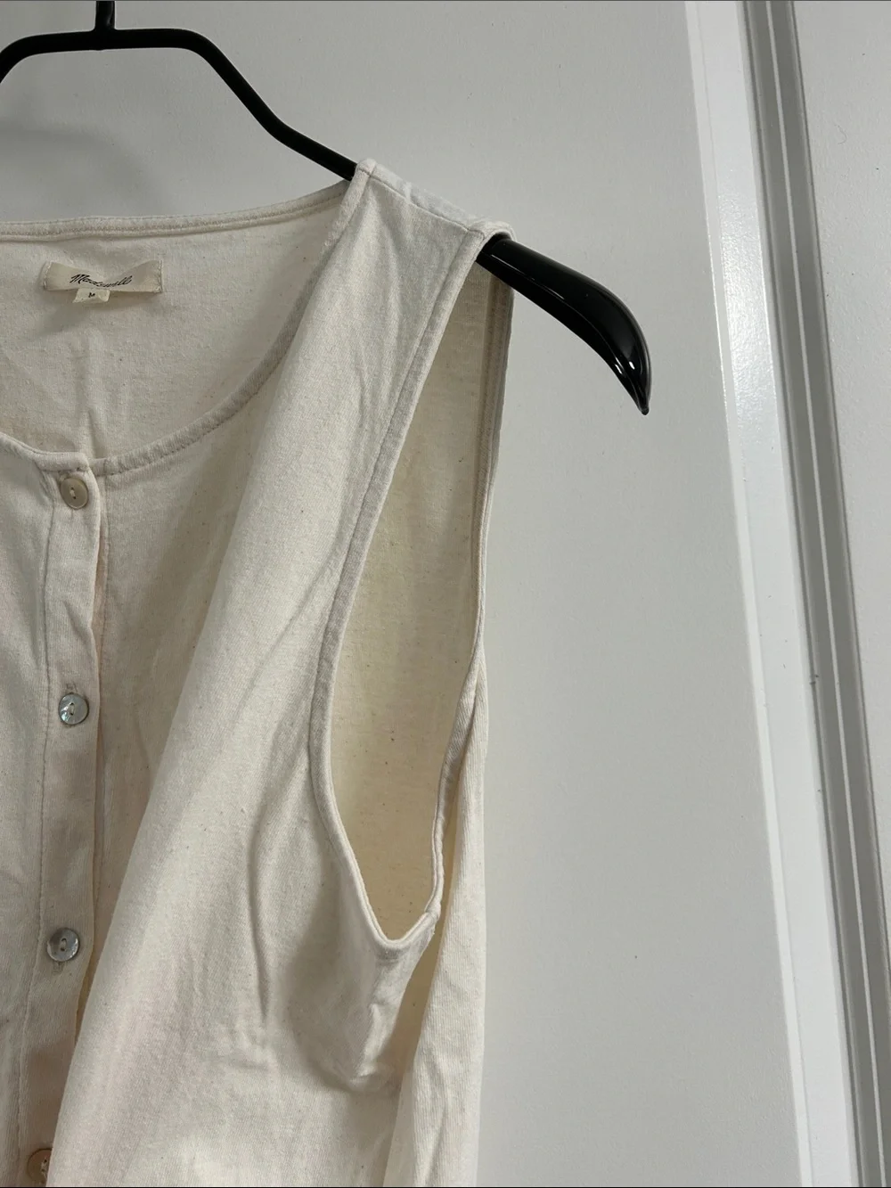 madewell - button-front crewneck crop tank - Picture 4 of 8